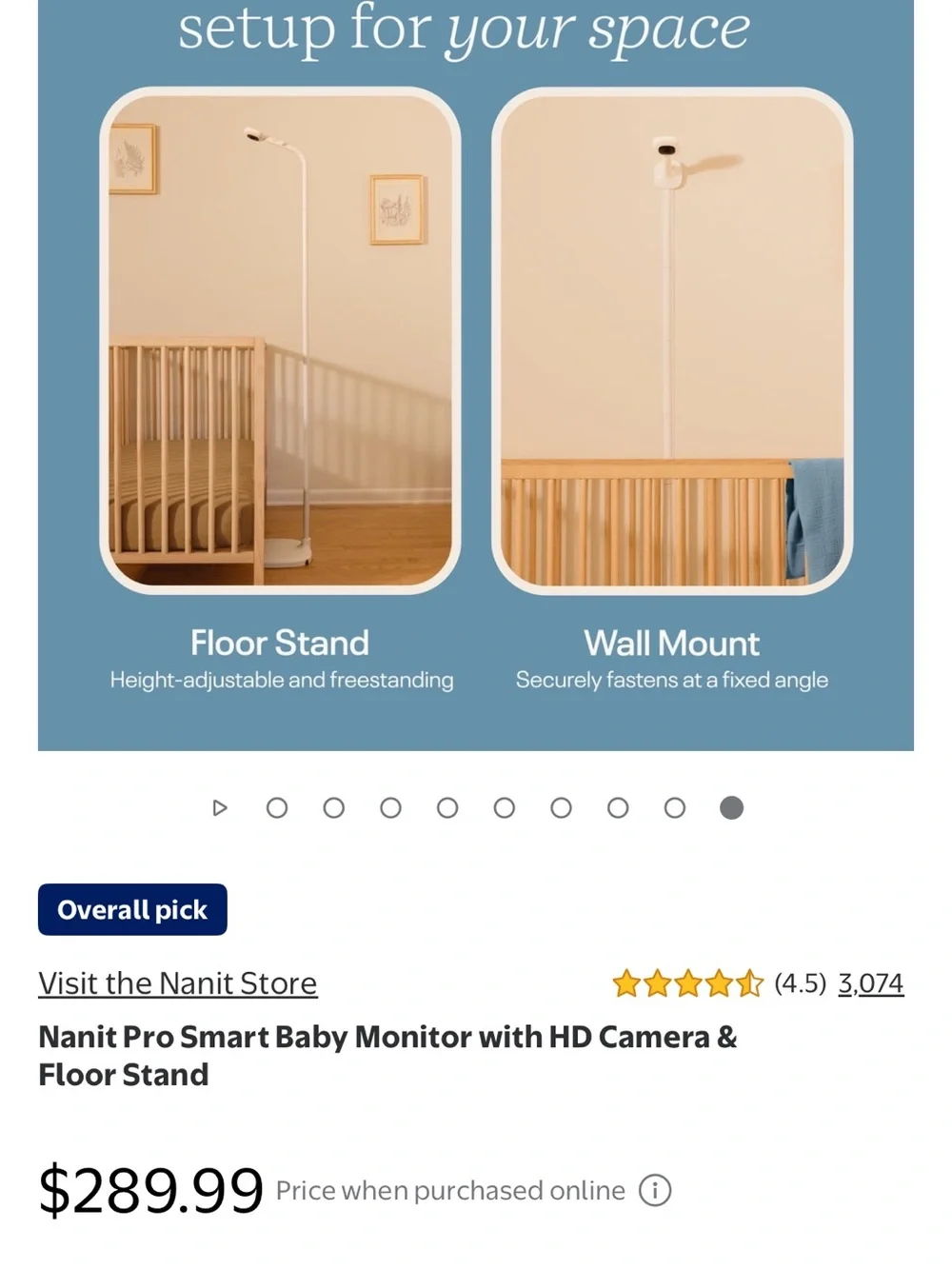 Nanit Smart Baby Monitor N301US